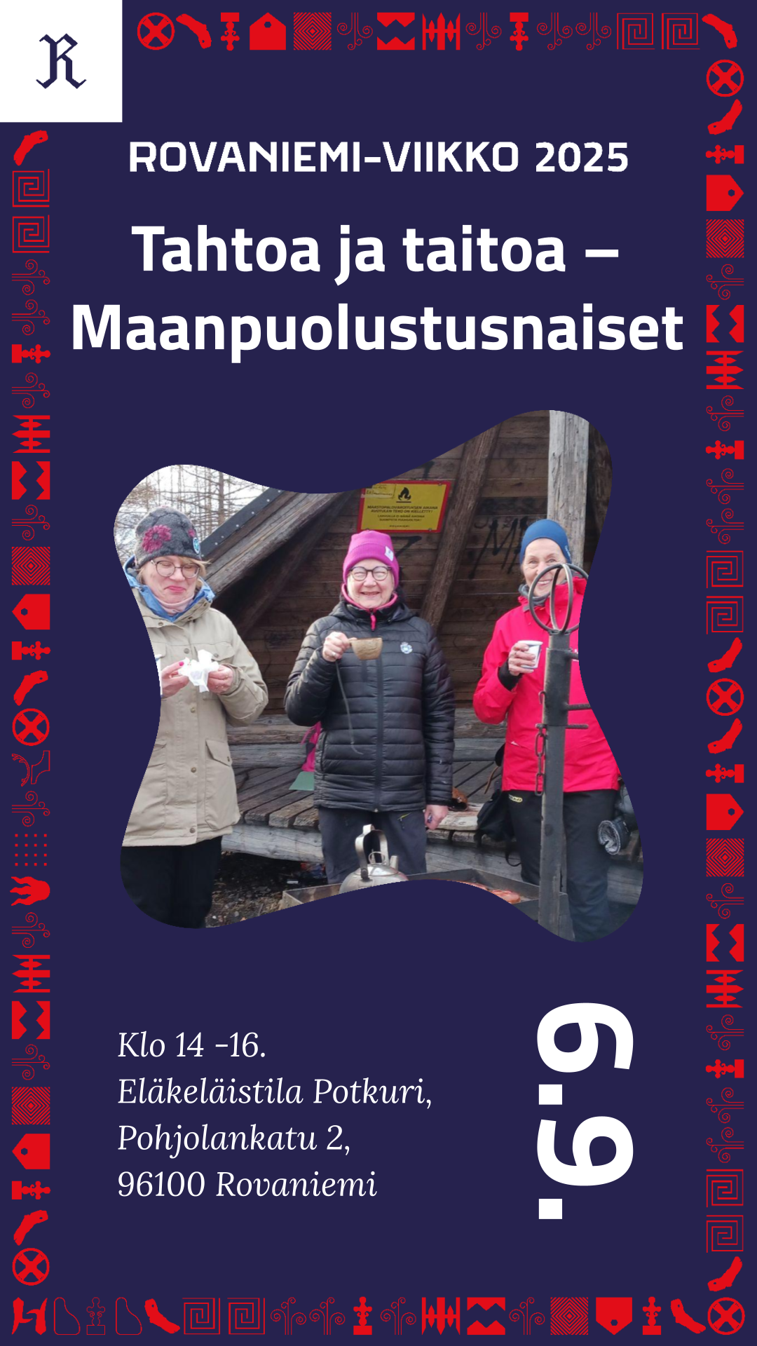Rovaniemi-viikko: Tahtoa ja taitoa – Maanpuolustusnaiset la 6.9.2025 klo 14-16.